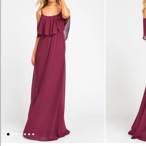 Beautiful Show Me Your MuMu Merlot Bridesmaid dress
